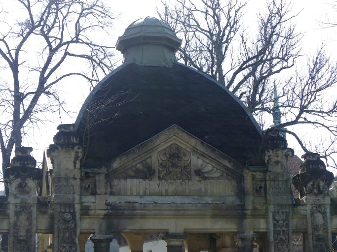 Close-up of the dome and cupola
