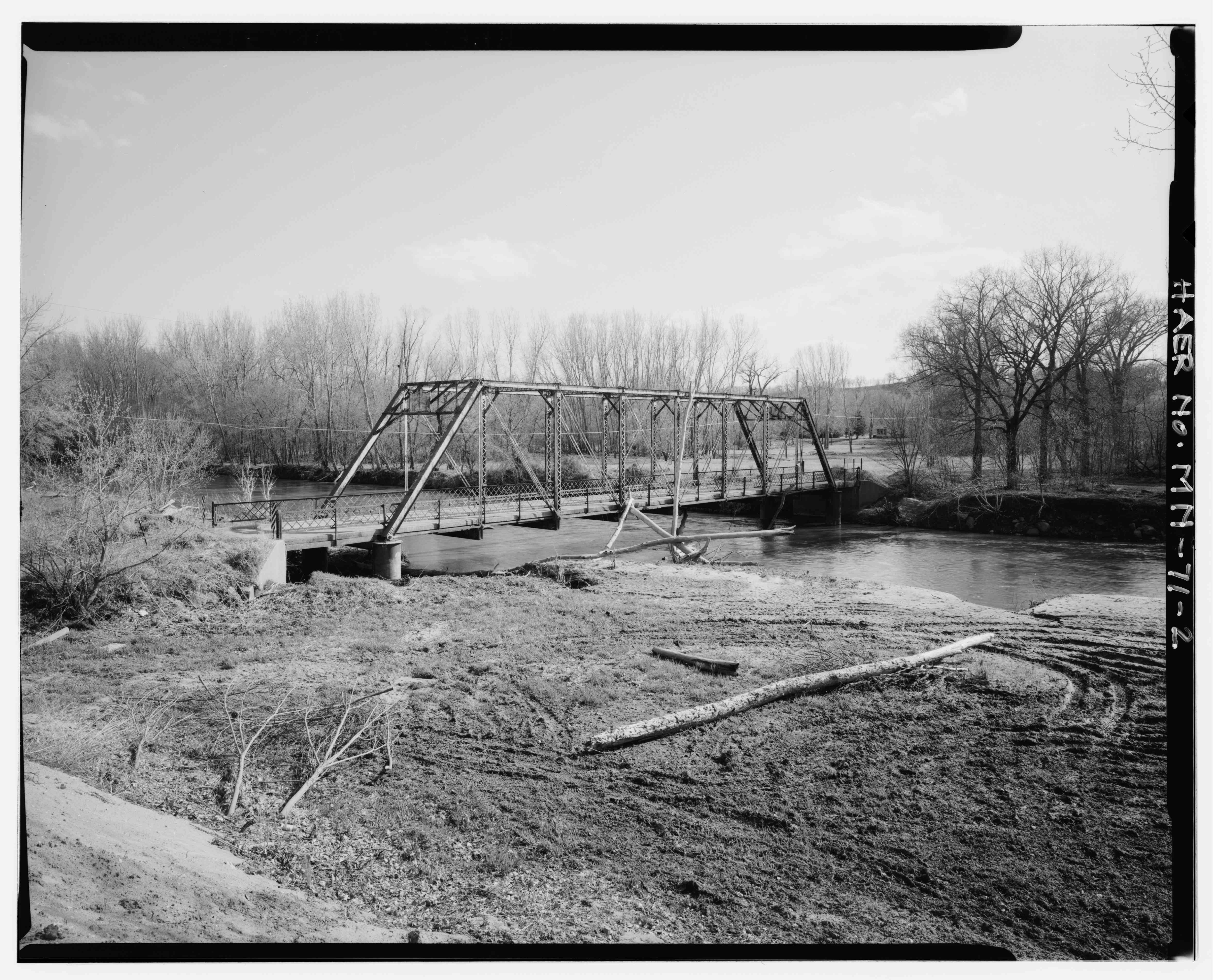 Poor Farm Bridge before its replacement. Photo courtesy of HABS HAER